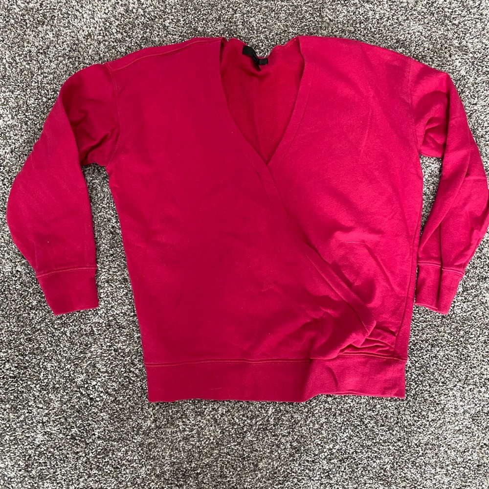J. Crew pink wrap sweatshirt size XS